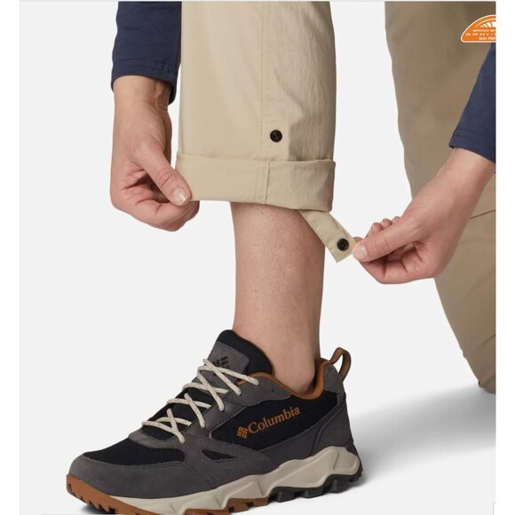 Size 6 Women's COLUMBIA Tan Utility Pants Hiking Travel Fitness Outdoors - Picture 5 of 11